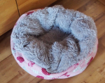Hunde Kuschelnest rosa grau